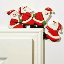 Decorazione Natalizia Con Cornice Per Porta In Legno - Divertente Alce Decorazione Natalizia Per Porta Babbo Natale Decorazione Di Babbo Natale 