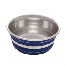 Dogit Comedero Aceroinox, Blue Stripe, 350ml