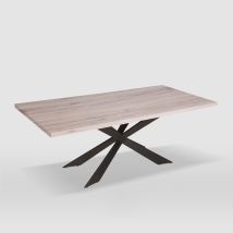 La Silla Española - Mesa De Comedor Estilo Industrial Con Tablero De 200 X 100 X 76 Cm Modelo Amento