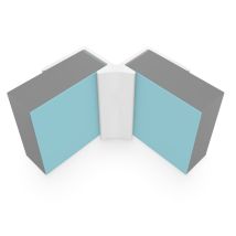 Multipanel - Classic 11mm Wall Panel Internal Corner Trim Type A White