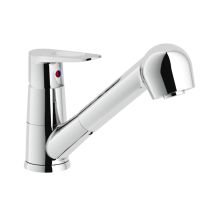 Grifo de lavabo con ducha Ancoswing 2 – cromo – Altura bajo el grifo: 20cm – Acabado metálico