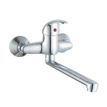 Rubinetterie Associate - Rubinetto Per Lavello A Muro Miscelatore Euro Monocomando Cromato 14021