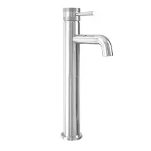 Merano - Core Chrome Finish Modern Round Style Tall Mono Basin Mixer Bathroom Tap