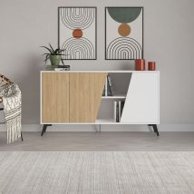 Venprodin - Decortie Fiona Console Sideboard Display Unit 150 White Oak - Oak