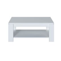 Venditadimobilionline - Couchtisch Chicago, Couchtisch Mit Anhebbarer Ablage, Couchtisch Für Das Wohnzimmer, Cm 102x50h43/54, Mattweiß