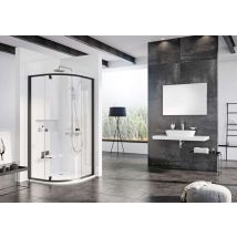 Ravak Pivot - Mampara De Ducha Redonda Pskk3-90, 87-90 Cm, Negro/cristal 37677300z1