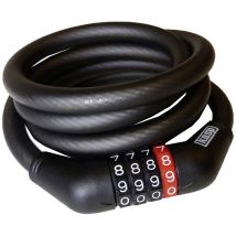 KASP 4-stelliges Kombinationsschloss Sicherheitskabel 12 x 1500 mm flexibles Stahlkabel wetterbeständige Schutzschicht
