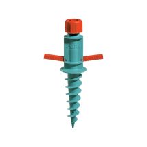 BLOME Bodenhülse Profix – Ø 17-33 cm – Kunststoff – Schwarz-Rot – 240 mm Einschraubtiefe – 1 Stück