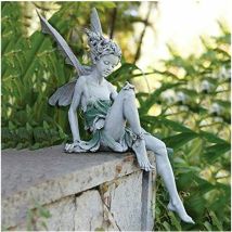 Muff - Sitting Fairy Statue, Resin Garden Ornament Craft Landscaping Yard Decoration Perfect Holiday/birthday Gift()
