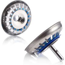 Tappo Per Lavello In Acciaio Inox Da 2 Pezzi, Tappo Per Lavello, Filtro Per Lavello In Acciaio Inox Per Cucina E Bagno, Tappo Per Lavello Con Foro Per