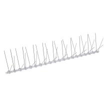 Fixman – Bird Spikes 10 Pack – Polycarbonate Base – Stainless Steel Spikes – 50mm Width – 105mm Length – 196319