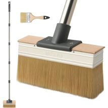 Flat Brush With Long Handle (150 Cm), Spalter, Wide Paint Brushes With Thick Bristles, Outdoor Wood Stain Terrace Brush, Wood Saturating Brush, Apply 