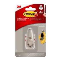 Command Fc11-bn Gancio Adesivo Piccolo, Metallico Classico, Argento