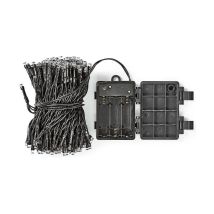 Guirnalda A Pilas Multifuncion 96 Leds Cable Negro Luz Blanco Calido 7,5m