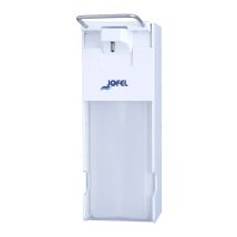 Jofel Ac14000 Dosatore Per Sapone Ricaricabile, In Plastica, Per Utilizzo Con Gomito, 1 Litro, Colore: Bianco