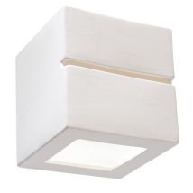LEDKIA – LEO LINE Ceramic Wall Lamp – Modern Scandinavian Design – E27 Socket – White – 14 x 14 x 14 cm