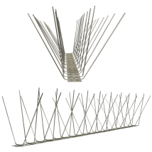 10 Metri Dissuasori Di Picchi Anti-piccione V2a-standard Con Base Di Acciaio Inossidabile - 4-striscia Di Picchi Antipiccione La Soluzione Di Qualità 
