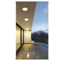 Trade Shop Traesio - Plafoniera A Soffitto Da Giardino A Led 24w Luce Fredda Calda Naturale Ip65 Es52 - -bianco Caldo -
