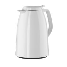 MAMBO Isolierkanne 1,0 l – Hochglanz Weiß – 12 Stunden heiß, 24 Stunden kalt – Kunststoff – 21,7 cm hoch – 14,5 cm breit – 17,8 cm lang