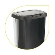 Mülltrennung Jive Mit Fußpedal 39,2 X 29,6 X 63,4 Cm, 40 L, Metallisch Glänzend