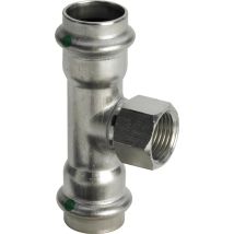 Viega Te Sanpress Inox, D1 22, Rp 3/4, D2 22 Acero Inoxidable Modelo 2317.2, 437183