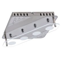 Brilliant - Plafoniera Led Di Alta Qualità Cromata Satinata Illuminazione Brillante G94133/77