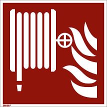 Señal de protección contra incendios – 150 x 150 mm – Fosforescente, autoadhesivo – Normativa ASR A1.3