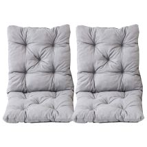 90067 Hanko Cuscino Imbottito, Per Panca Da Giardino Con Schienale, Grigio Chiaro, 98 X 50 X 8 Cm, 2 Pezzi - Ambientehome