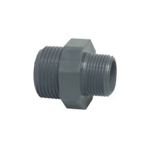 Profec - Doppelnippel Reduziert, Pvc-u 3 Zoll Ag X 1 1/2 Zoll Ag, 10 Bar, Grau