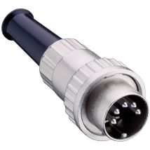 0132 04 Din-rundsteckverbinder Stecker, Gerade Polzahl: 4 Silber 1 St. - Lumberg