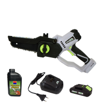 Mini Motosega A Batteria Akita 20v + Batteria + Caricabatterie + Olio