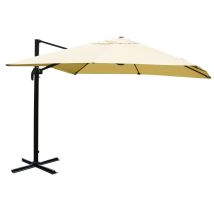Ombrellone Parasole Decentrato Hhg-329 3x4m Alluminio Avorio Girevole Senza Base