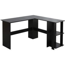 Computertisch L-förmiger Schreibtisch Großer Eckschreibtisch Mit 2 Regalen Für Denheimarbeitsplatz Konferenztisch Pc Workstation 130 Cm X 136 Cm - 