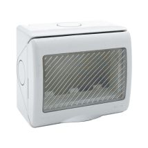 AVE – 45ST03 – Wandbehälter RAL 7035 – IP55 – 3 Module – Selbsttragend – Luftdicht