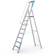 Zarges - Meistertritt S - Gebördelte Stufen-stehleiter M. Plattform Und Ablage 8 Stufen