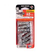 Paquete De 10 Tacos De Pared, 10 Mm De Diámetro X 35 Mm De Longitud, Y Tornillos De Expansión De Cabeza Roja, 6 Mm De Diámetro X 340 Mm De Longitud 