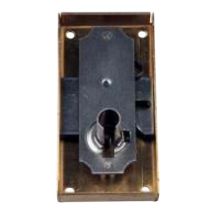 Schrankschloss Devismes S528a25glbl Gebürstetes Messing Links