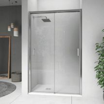 Stano – Mampara de ducha corredera doble COOPER – Vidrio templado 6 mm – Altura 195 cm – Ancho 110-180 cm