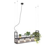 Industrielle Hängelampe Schwarz Mit Mesh 4-flammig - Cage Rack