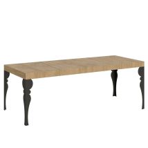 Bob Gardens - Table Extensible Paxon Premium 200/304x90 Cm Chêne Naturel Avec Pieds Anthracite