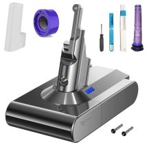 V8 21,6 V 5000 Mah Li-ion Ersatzakku Kompatibel Mit Dyson V8 V8 Absolute, Dyson V8 Animal, Dyson V8 Fluffy Mit 1 Filter + 1 Post-hepa-filter + 1 