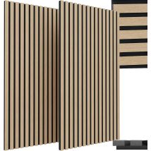 Lot De 2 Panneau Acoustiques,panneau Mural Decoratif,en Bois Mdf,panneaux Muraux Acoustique,120x60x2,1 Cm,pour Chambre,bureau-kaki