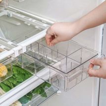 Tiroir Pour Refrigerateur, Support Rétractable D'Étagère De Réfrigérateur Avec La Partition, Adapté Pour La Partition De Réfrigérateur De 30-44 Cm 