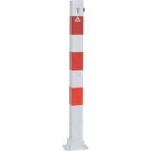 Paletto di sbarramento SCHAKE – Acciaio zincato a fuoco – 70x70 mm – Altezza 900 mm – Serratura cilindro profilato