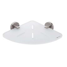 Nimco - Unix - Scaffale Ad Angolo, Acciaio Inox/bianco Opaco Unm X208-10