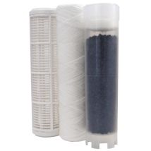 AQUAWATER – Kit de rechange cartouche filtrante pour station Aqua Rain – Filtration eau de pluie, 2 cartouches 50μ et 20μ – Type de système de 
