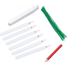 Etiquetas para plantas – 25 unidades – Plástico resistente – 10 cm de longitud