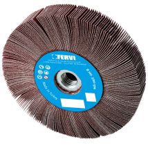 Stofflamellenrad Mit Gewindeloch 125 X 20 Mm M14 Kornung 120 Fervi Rlf125/120