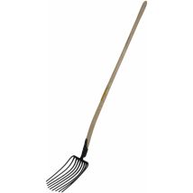Ergoline Steingabel geschmiedet mit Stiel 1350mm – Federdülle – Gartenwerkzeug