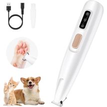 Tondeuse À Poils D'Animaux Équipée D'Une Lumière Led, Adaptée Aux Pattes, Au Visage, Aux Fesses Et À D'Autres Parties, Adaptée Aux Petits Chiens Et 